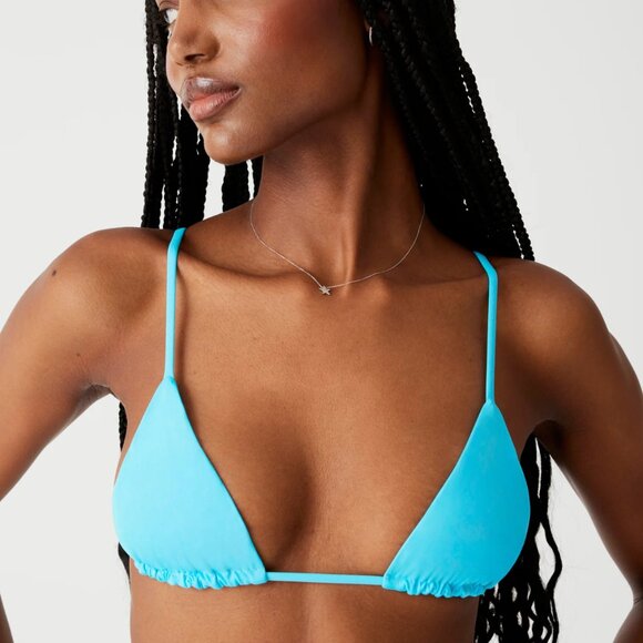 Frankies Bikinis LUMIA Triangle Bralette Bikini Top - Morning Blue, XXL - Picture 5 of 9